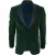 Heren groen fluwelen diner smoking colbert blazer