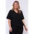 Exxcellent top zwart broderie