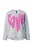 Ulla Popken Sweatshirt  lichtgrijs / pink