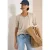 Cecil Dames Blouse met korte mouwen, gespleten hals en linten in Beige