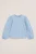 WE Fashion – Meisjes seersucker blouse met embroideries – Regular fit – Lichtblauw – Katoen –