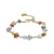 Luxenter Armband met 18-karaats geelgouden afwerking en veelkleurige natuursteen – Wenfa