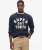 Vintage Athletic Ronde Hals Sweatshirt Blauw