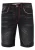 Jeansshorts “RUBEN” met contrastnaad en open knoopsluiting