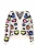 MYMO Gebreid vest  blauw / geel / oranje / pink / zwart / offwhite