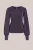 WE Fashion – Dames jersey top met glittergaren – Regular fit – Donkerpaars –