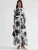 MSN Collection Blousejurk  zwart / wit