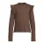 Me & My Monkey longsleeve met ruches – donkerbruin