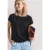 Street One Dames Shirt van kant met ronde hals in Zwart