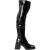Steve Madden Kolby kniehoge laarzen voor dames (Zwart octrooi)