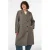 Zizzi Plus Size geruite mantel met wol – bruin