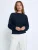 Minus Dana Bat Sleeve Knit Pullover Truien & vesten Dames – Sweater – Hoodie – Vest- Donkerblauw –