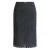 Yest Curve Plus Size kanten midi kokerrok met split – donkergrijs