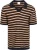 KnowledgeCotton Apparel Polo Knitted Streep Bruin