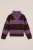 WE Fashion – Meisjes gebreide trui met blokstreep en quarter-zip – Regular fit – Roze –