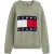 Tommy Jeans Heren Vlag Logo Rundhals Trui (Sage Groen)