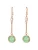 Lulu & Jane Oorbellen  rose-goud / smaragd