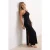 TRENDYOLMİLLA Dames Zwart Grafisch Midi Kort Strandkleding Bodycon Strandjurken