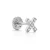 Luxenter 925 Sterling Zilveren Piercing met Rhodium Plated Briljant Zirkonia – Garlin