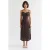 Dames Polka Dot Bodycon Midi Jurk