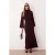 Trendyol Modest Dames Bordeaux Effen Maxi Lang Casual A-lijn Modest Avond Jurken