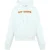 Gebroken witte oranje metalen pijllogo skate witte hoodie
