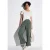Street One Dames Wide Legs mousseline broek in Groen