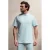Kultivate regular T-shirt lichtblauw