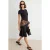 TRENDYOLMİLLA Dames Zwart Effen Midi Kort Casual A-lijn Jurken
