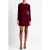 French Connection Celie Button Through Dress Bordeaux Red Bordeaux Red