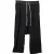 Rick Owens broek met trekkoord in zwarte scheerwol