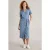 White Stuff Annie Jersey Shirt Dress Blue Print