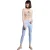 Glamorous Chiffon-top met lange mouwen voor dames (Naakt)