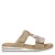 Rieker imitatieleren slippers met klittenband en sleehak beige