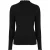 EsQualo Sweater Mock Neck Metallic Yarn Black