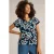 White Stuff Nelly Notch Neck Tee Navy Print