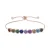 Luxenter jusit armband in 925 sterling zilver en veelkleurige zirkonia met 18 karaat roségoud vergulde afwerking
