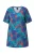 Ulla Popken Shirt  turquoise / hemelsblauw / donkergroen / rood