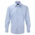 Russell Collection Heren Shirt met lange mouwen in visgraatmotief (Lichtblauw)