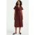 We Fashion Dress Mid Length Brown