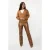EsQualo Cardigan Rib Lurex Caramel