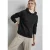 Street One Dames Hoodie met structuur in Zwart