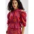 HARPER & YVE wide leg high waist gebloemde broek roodbruin