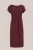 WE Fashion – Dames midi jersey jurk met jacquard print – Regular fit – Donkerrood – Katoen –