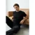 TRENDYOL MAN Heren Zwart Effen Kort Regular fit T-shirts
