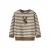 NAME IT MINI gestreepte sweater met borduursels – bruin/wit