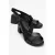 Crina Elasticated Leer Stevig Hak Sandaal