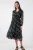 V-hals Midi-jurk met knoopsluiting