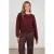 NUKUS sweater met pailletten en print – donkerrood