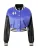 VIERVIER Tussenjas ‘Alessandra’  violetblauw / zwart / wit